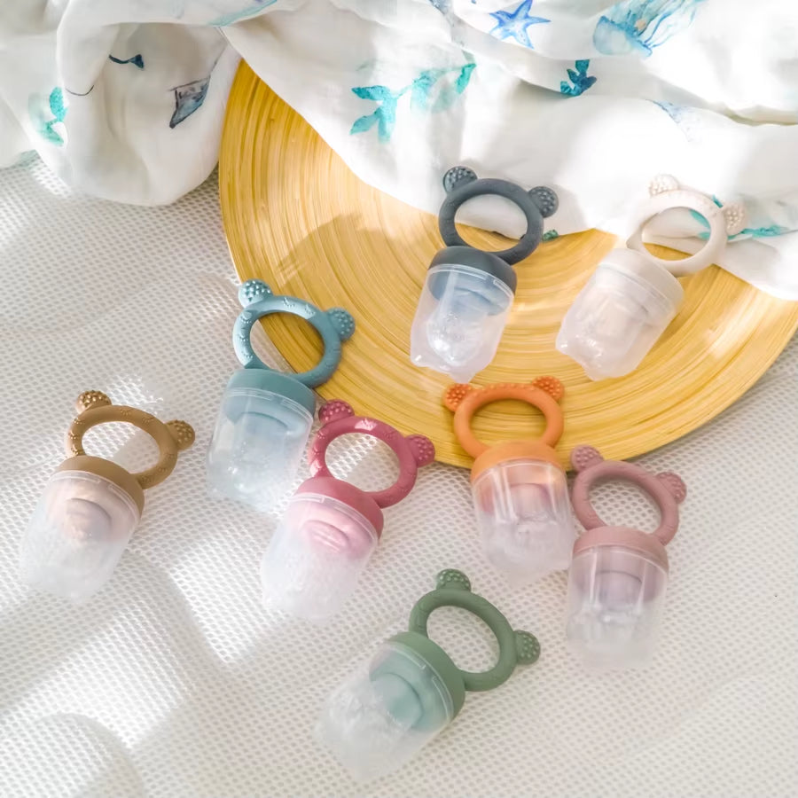 Baby Pacifier Fruit Feeder with Cover Silicone Newborn Nipple Fresh Fruit Food Vegetable Feeding Soother Baby Teether Toys