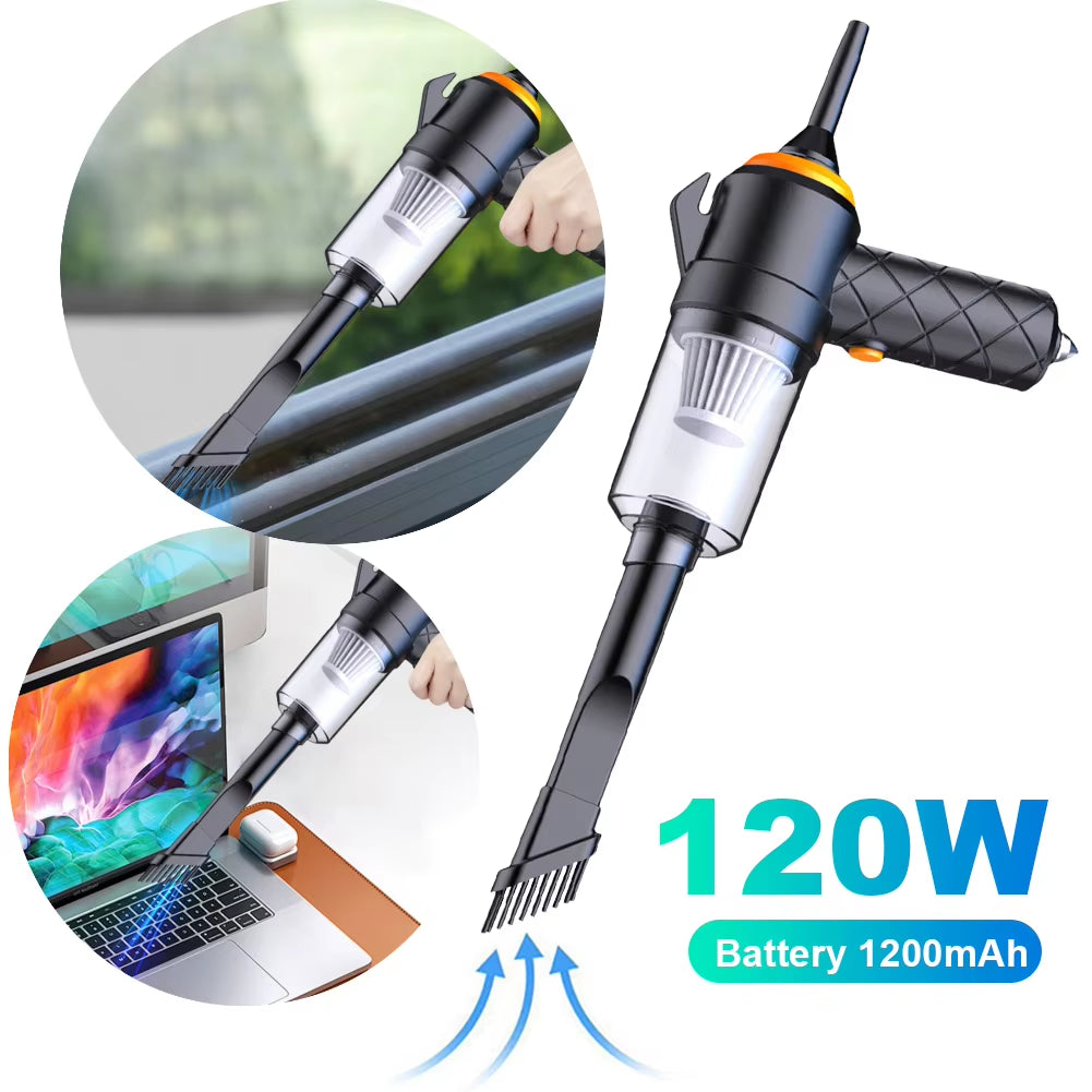 6 in 1 Car Vacuum Cleaner Suction Blow Vaccum Vacum Wireless Home Handheld Charging Portable Mini Small Aspiradora Auto Machine