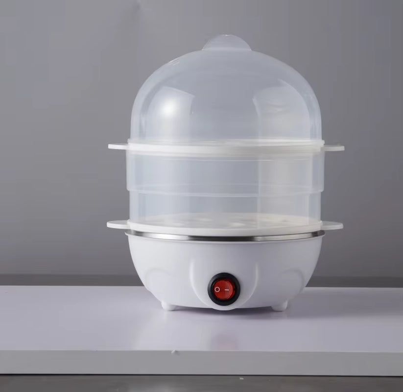 Double Layers Electric Egg Boiler Multifunctional Breakfast Cooking Machine Mini Egg Steamer Poacher Kitchen Accessory