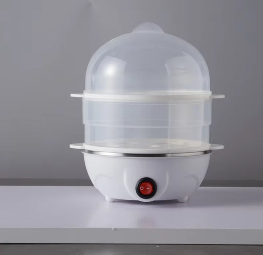 Double Layers Electric Egg Boiler Multifunctional Breakfast Cooking Machine Mini Egg Steamer Poacher Kitchen Accessory